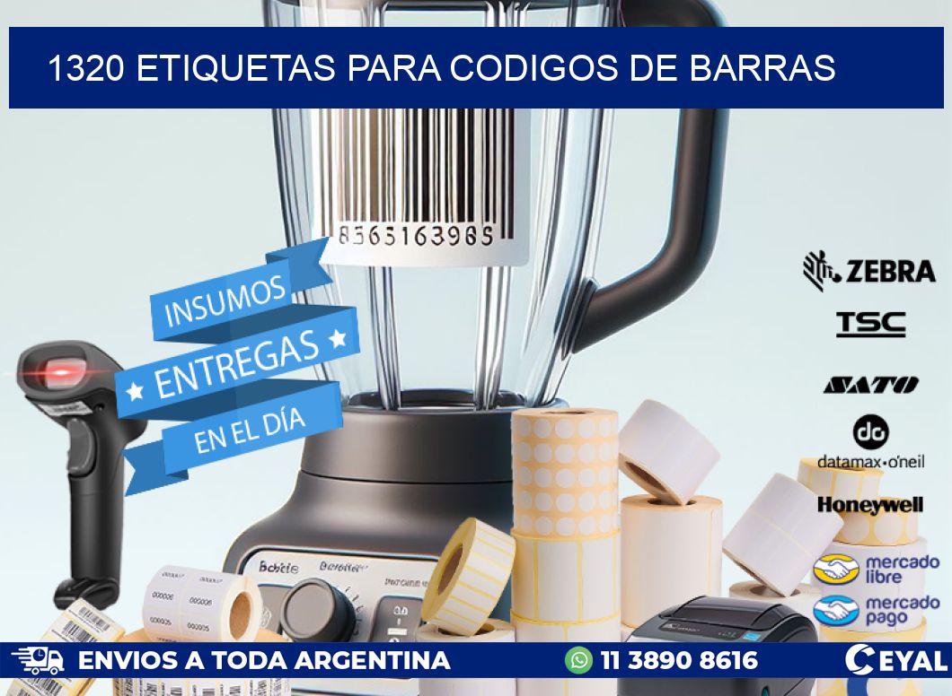 1320 ETIQUETAS PARA CODIGOS DE BARRAS