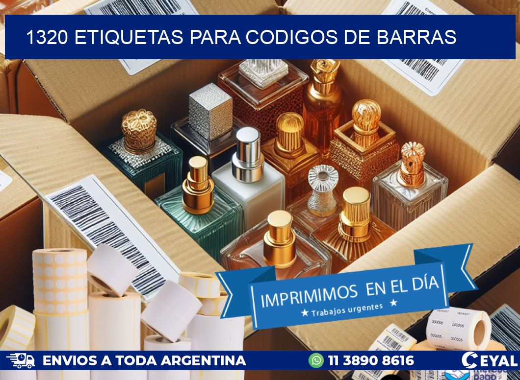 1320 ETIQUETAS PARA CODIGOS DE BARRAS