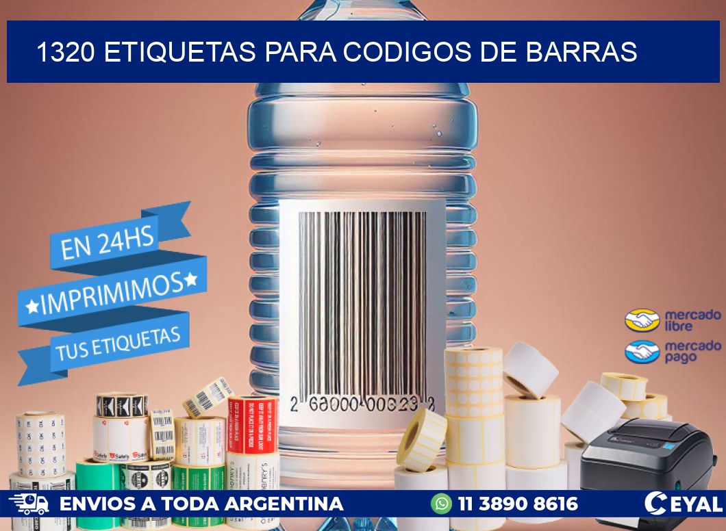1320 ETIQUETAS PARA CODIGOS DE BARRAS