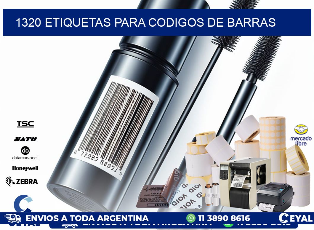 1320 ETIQUETAS PARA CODIGOS DE BARRAS