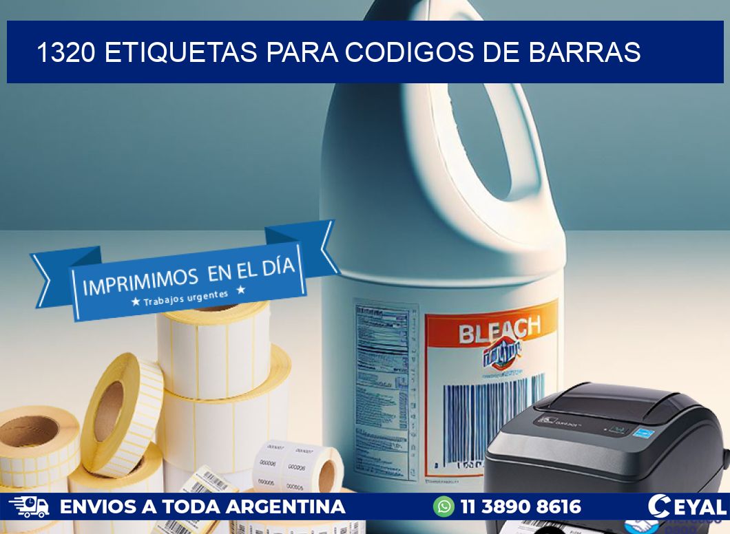 1320 ETIQUETAS PARA CODIGOS DE BARRAS