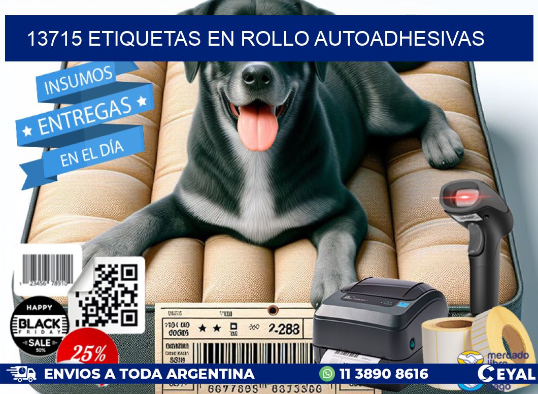 13715 ETIQUETAS EN ROLLO AUTOADHESIVAS