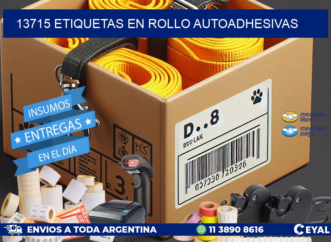 13715 ETIQUETAS EN ROLLO AUTOADHESIVAS