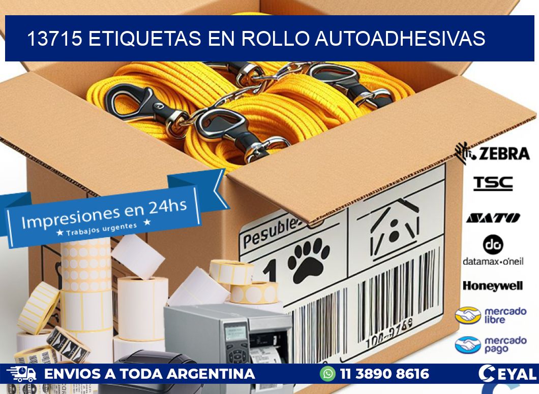 13715 ETIQUETAS EN ROLLO AUTOADHESIVAS