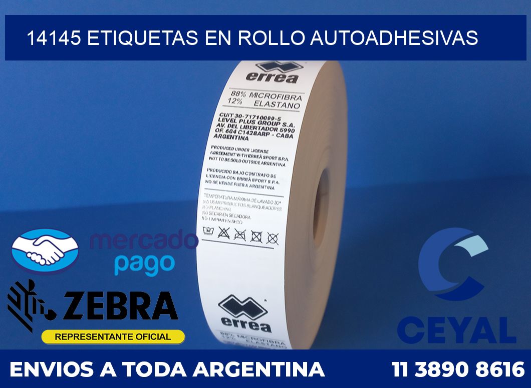 14145 ETIQUETAS EN ROLLO AUTOADHESIVAS
