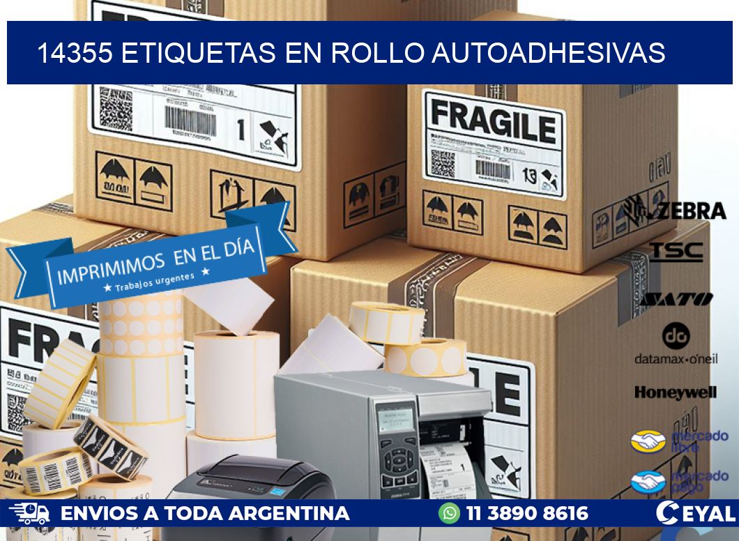 14355 ETIQUETAS EN ROLLO AUTOADHESIVAS