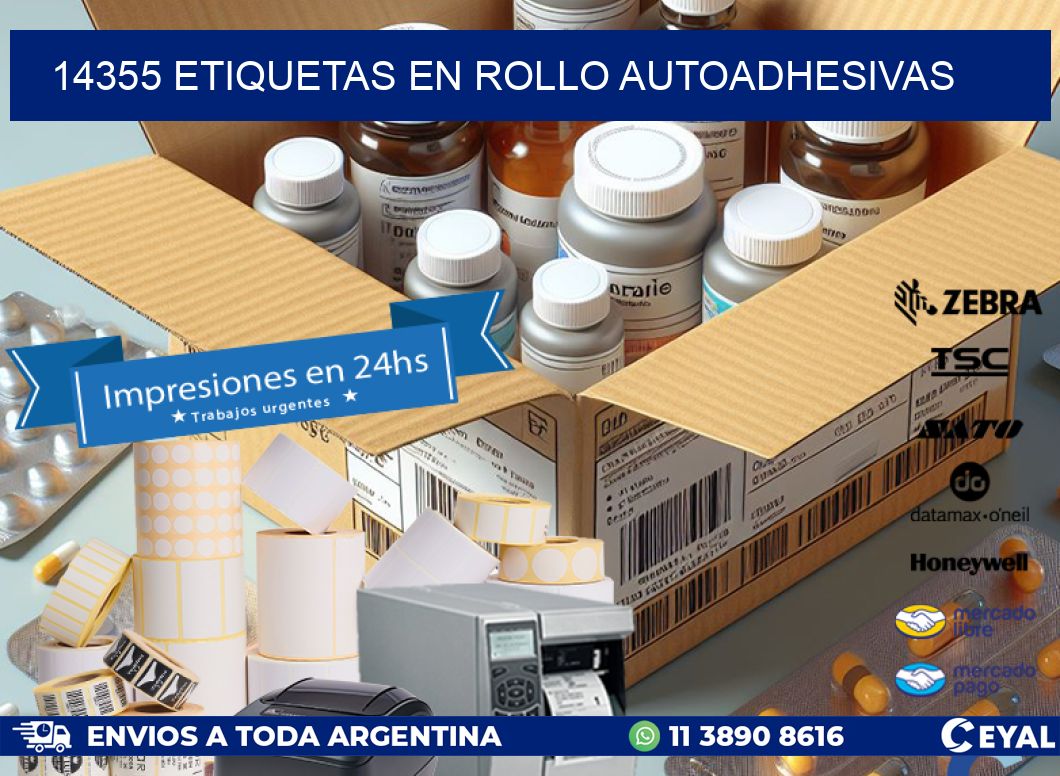 14355 ETIQUETAS EN ROLLO AUTOADHESIVAS