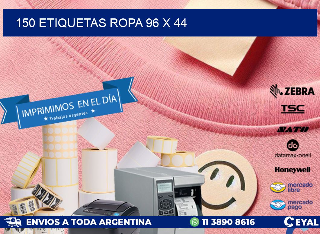 150 ETIQUETAS ROPA 96 x 44
