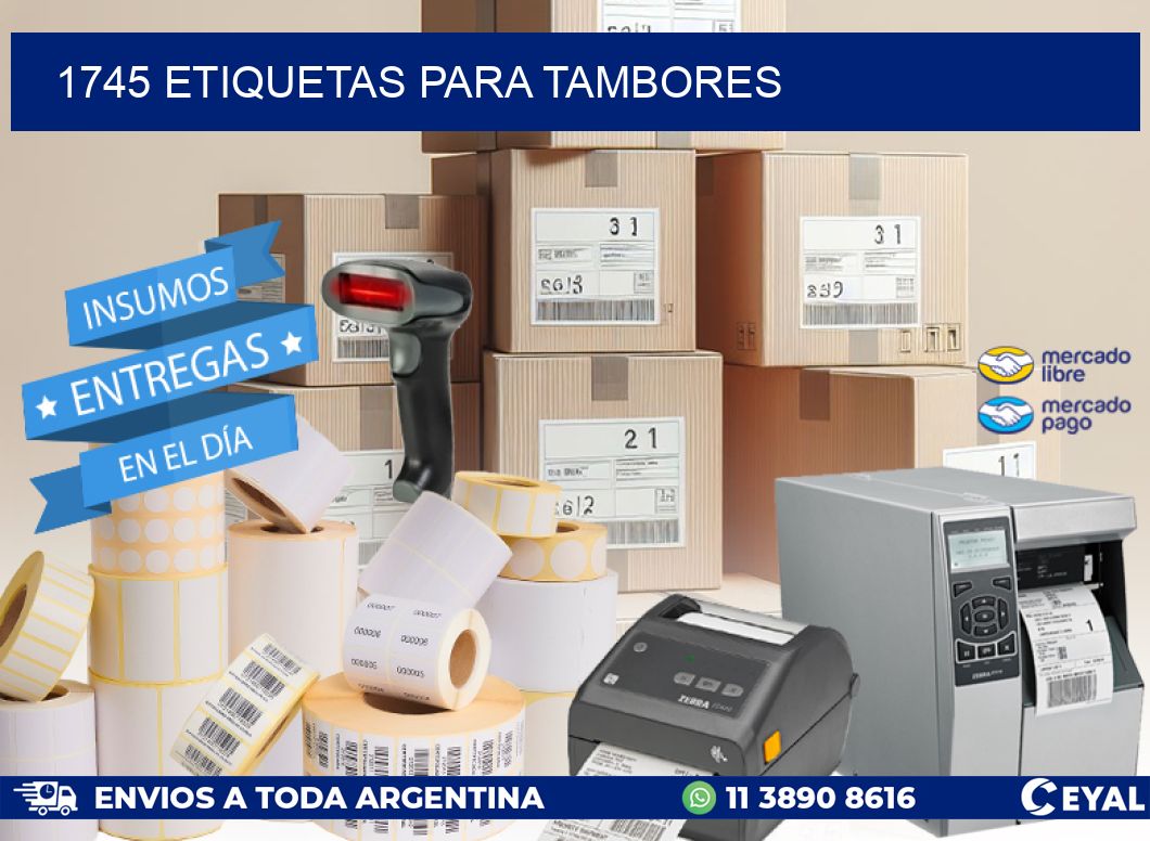 1745 ETIQUETAS PARA TAMBORES