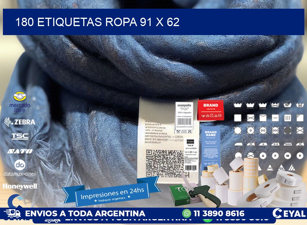 180 ETIQUETAS ROPA 91 x 62