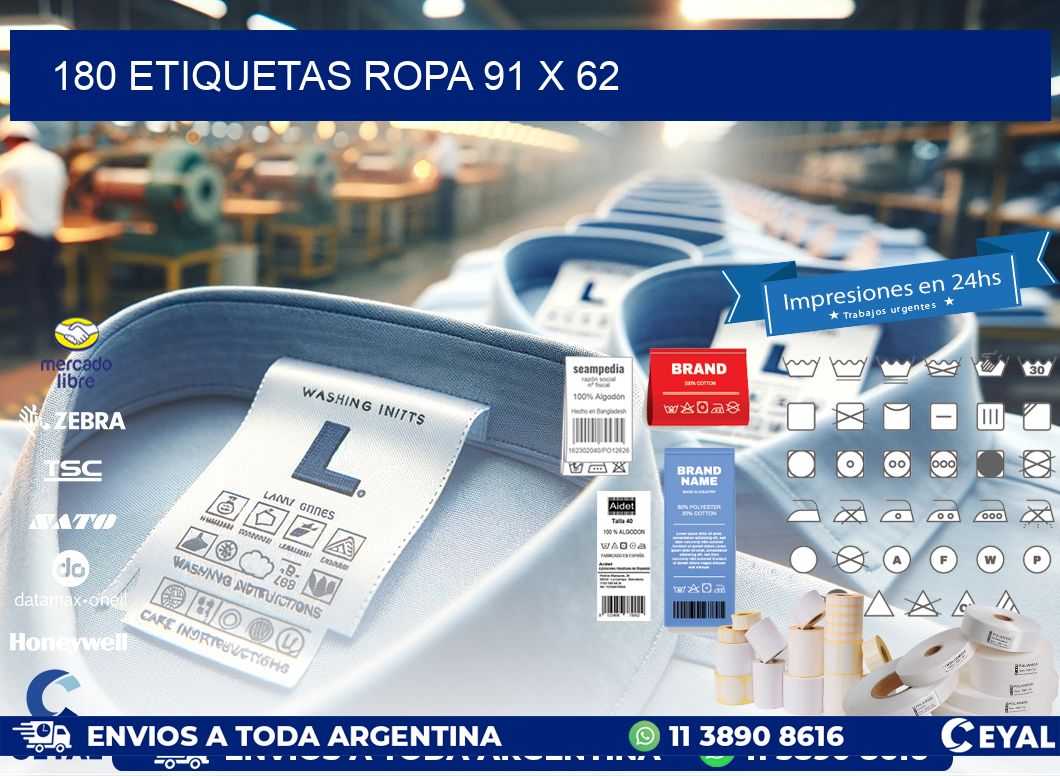 180 ETIQUETAS ROPA 91 x 62