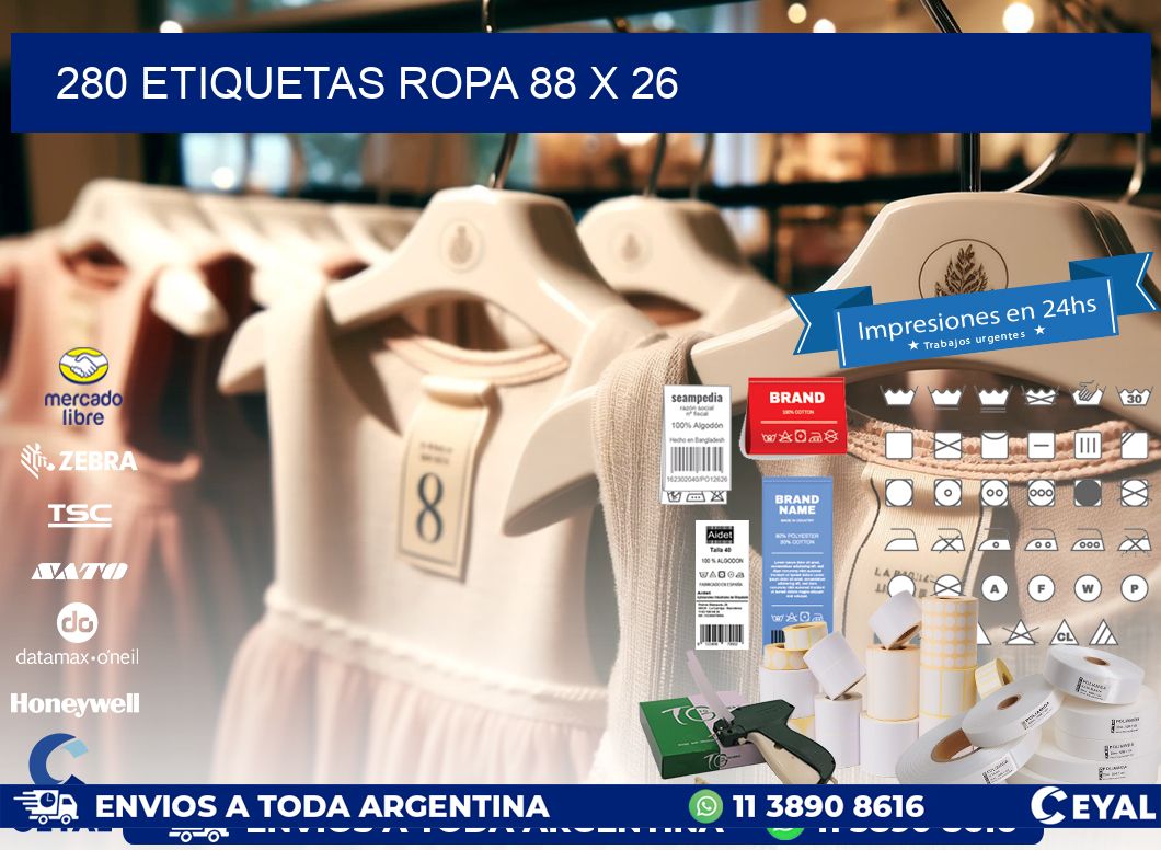 280 ETIQUETAS ROPA 88 x 26