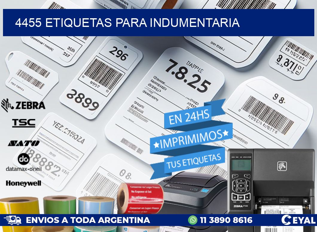 4455 ETIQUETAS PARA INDUMENTARIA