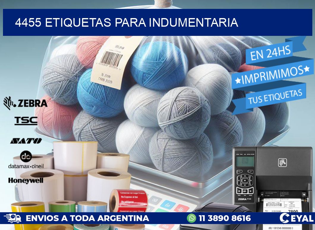 4455 ETIQUETAS PARA INDUMENTARIA
