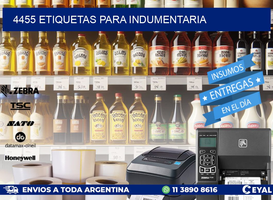 4455 ETIQUETAS PARA INDUMENTARIA