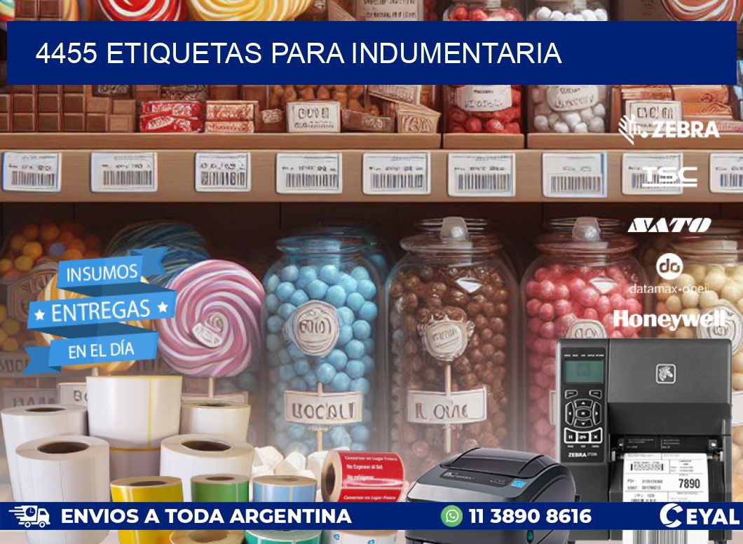 4455 ETIQUETAS PARA INDUMENTARIA