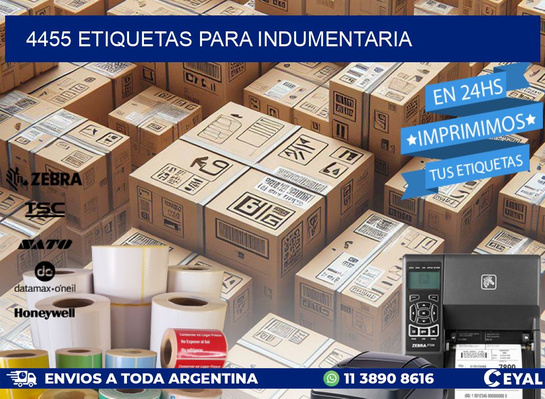 4455 ETIQUETAS PARA INDUMENTARIA