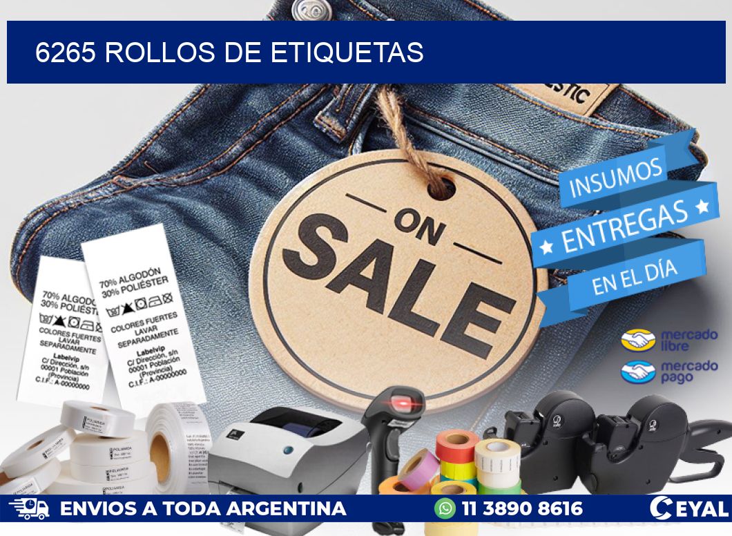 6265 ROLLOS DE ETIQUETAS
