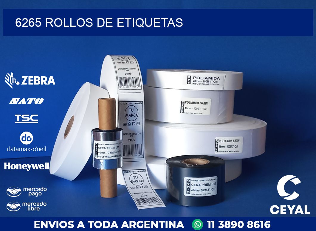 6265 ROLLOS DE ETIQUETAS