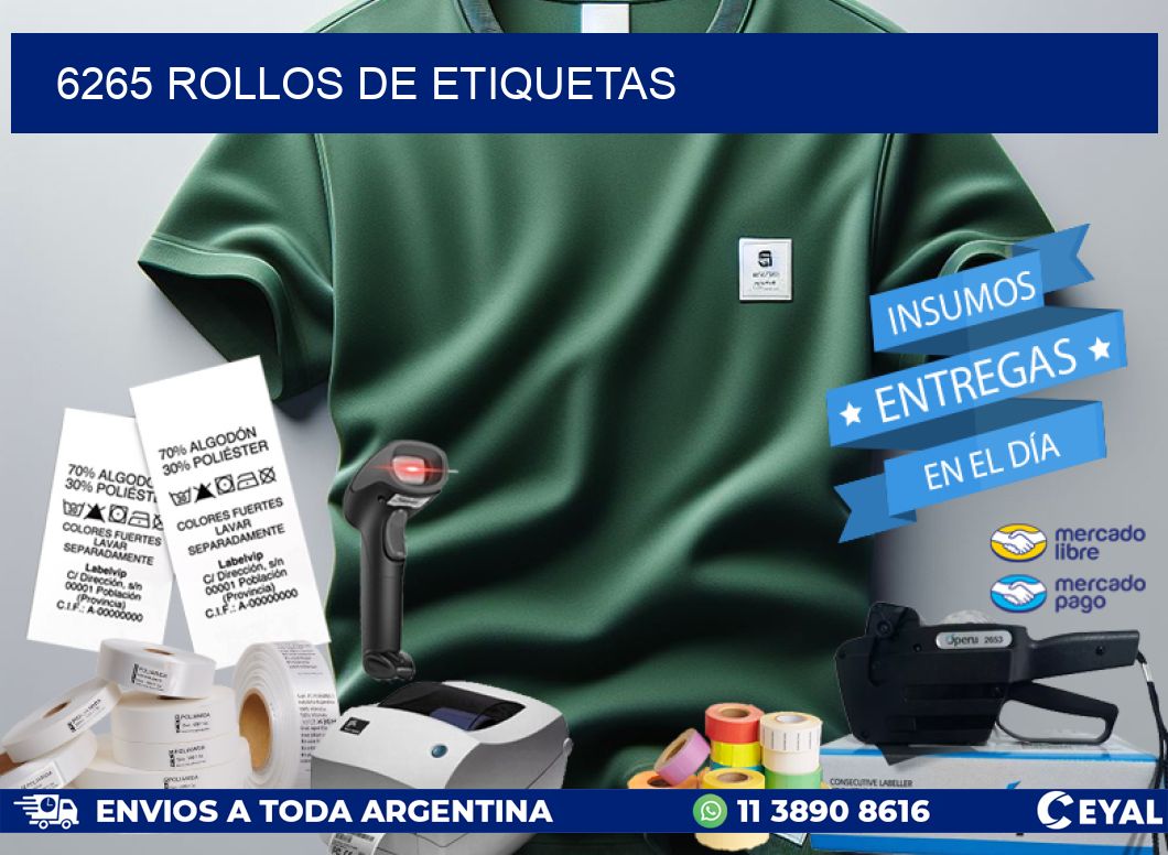 6265 ROLLOS DE ETIQUETAS