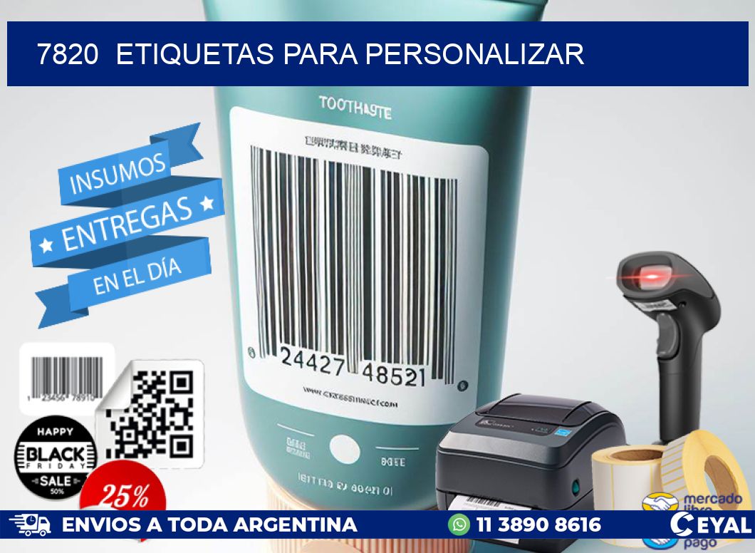 7820 ETIQUETAS PARA PERSONALIZAR