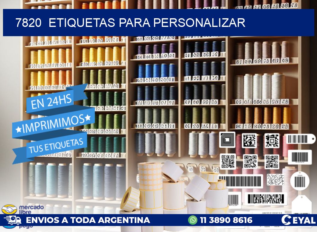 7820 ETIQUETAS PARA PERSONALIZAR