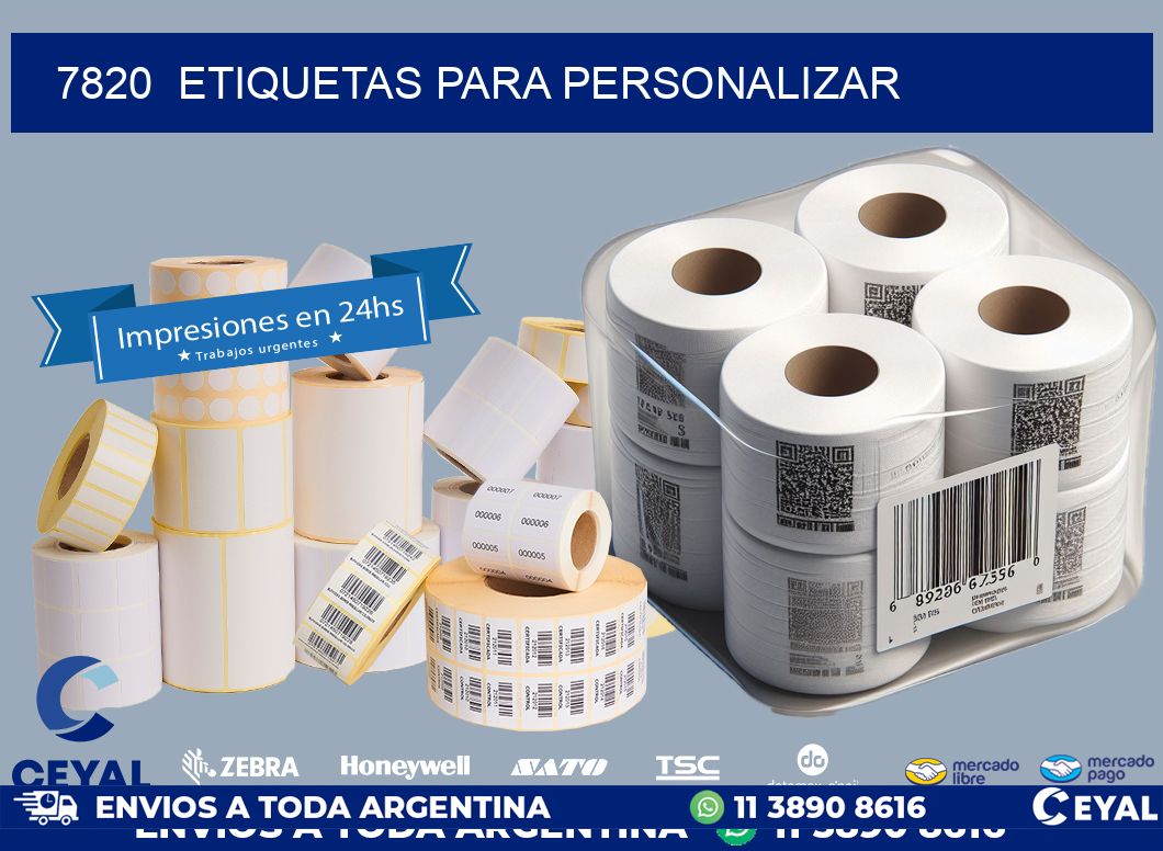 7820  ETIQUETAS PARA PERSONALIZAR