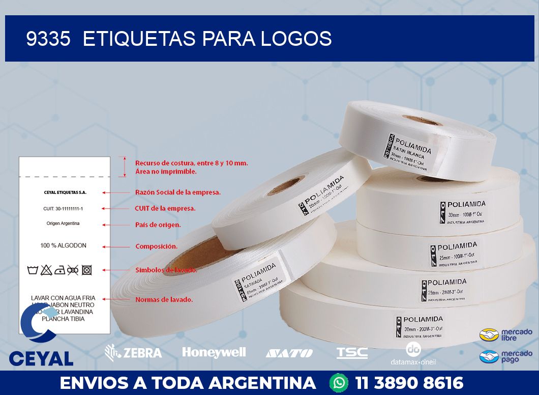 9335 ETIQUETAS PARA LOGOS