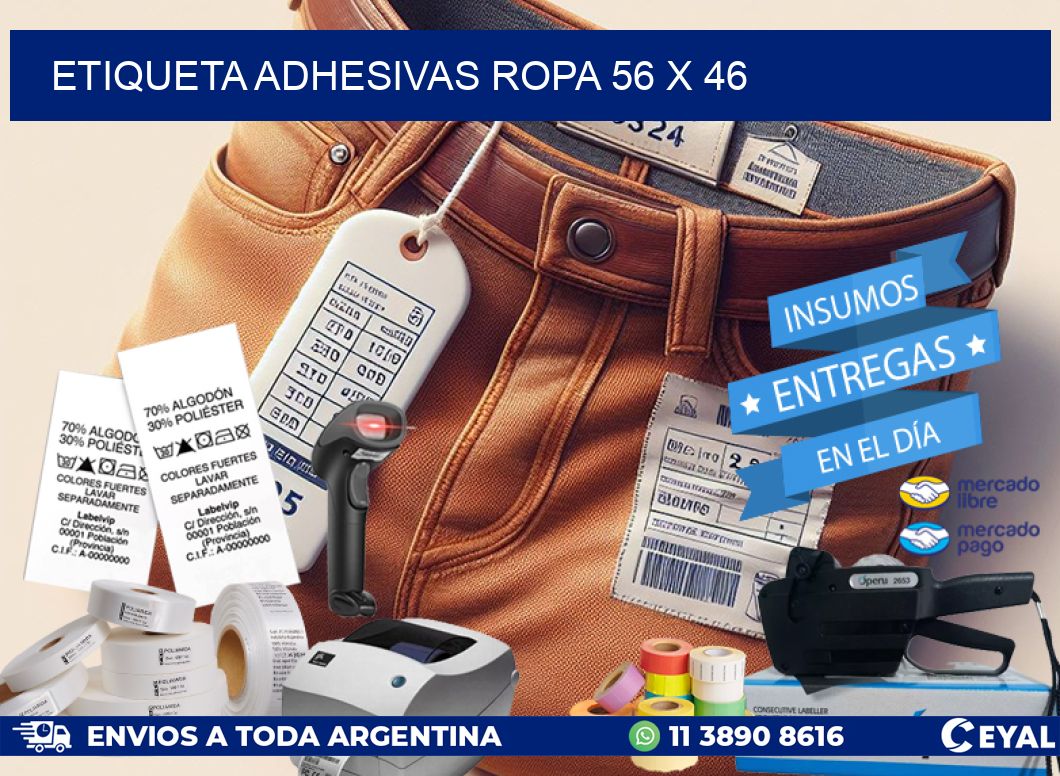ETIQUETA ADHESIVAS ROPA 56 x 46
