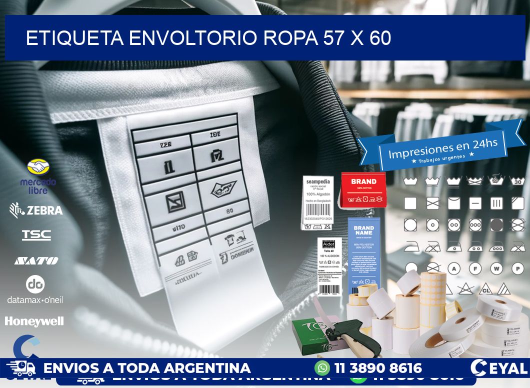 ETIQUETA ENVOLTORIO ROPA 57 x 60