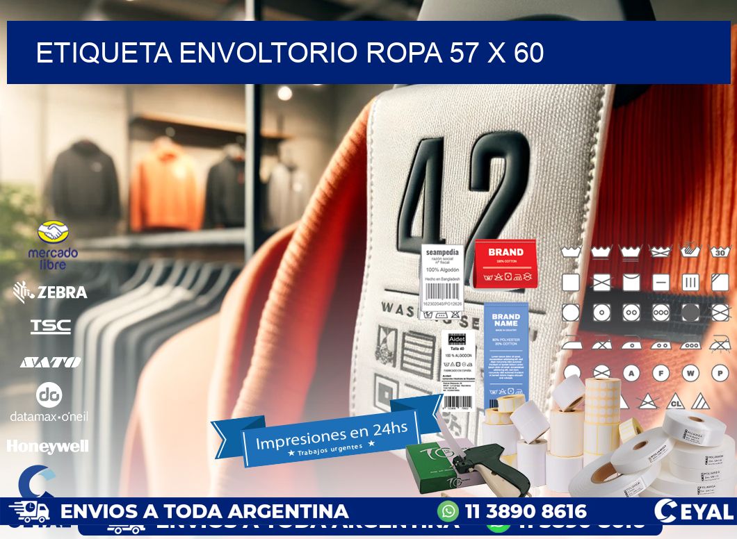 ETIQUETA ENVOLTORIO ROPA 57 x 60