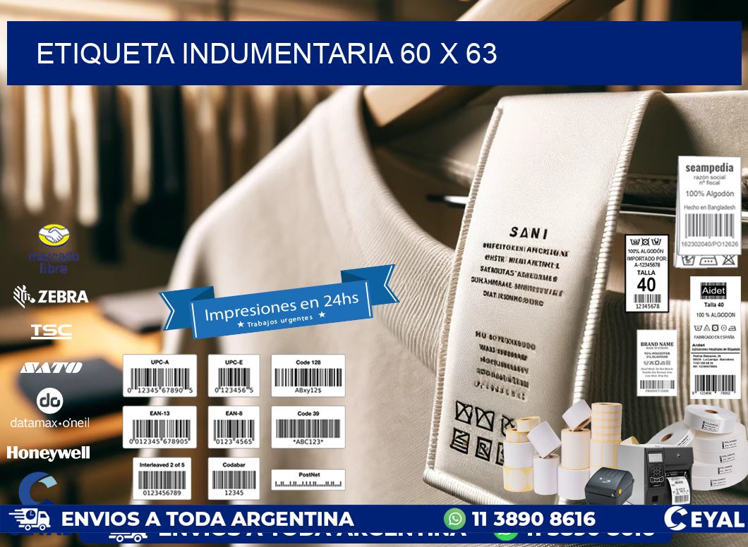 ETIQUETA INDUMENTARIA 60 x 63