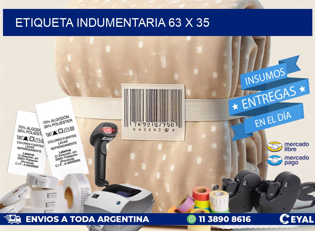 ETIQUETA INDUMENTARIA 63 x 35