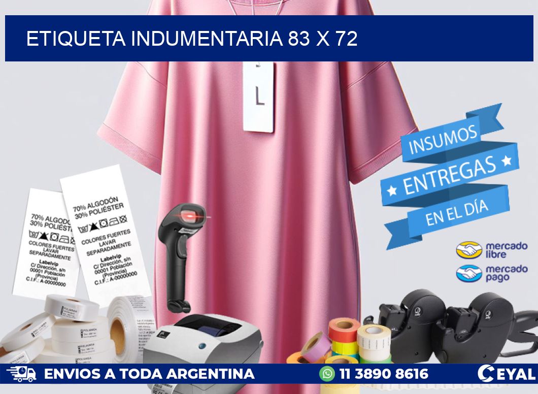 ETIQUETA INDUMENTARIA 83 x 72
