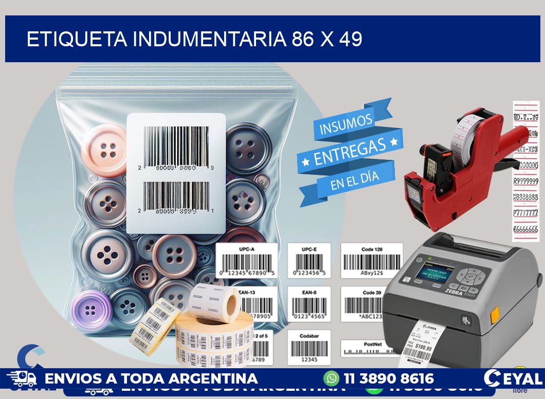 ETIQUETA INDUMENTARIA 86 x 49