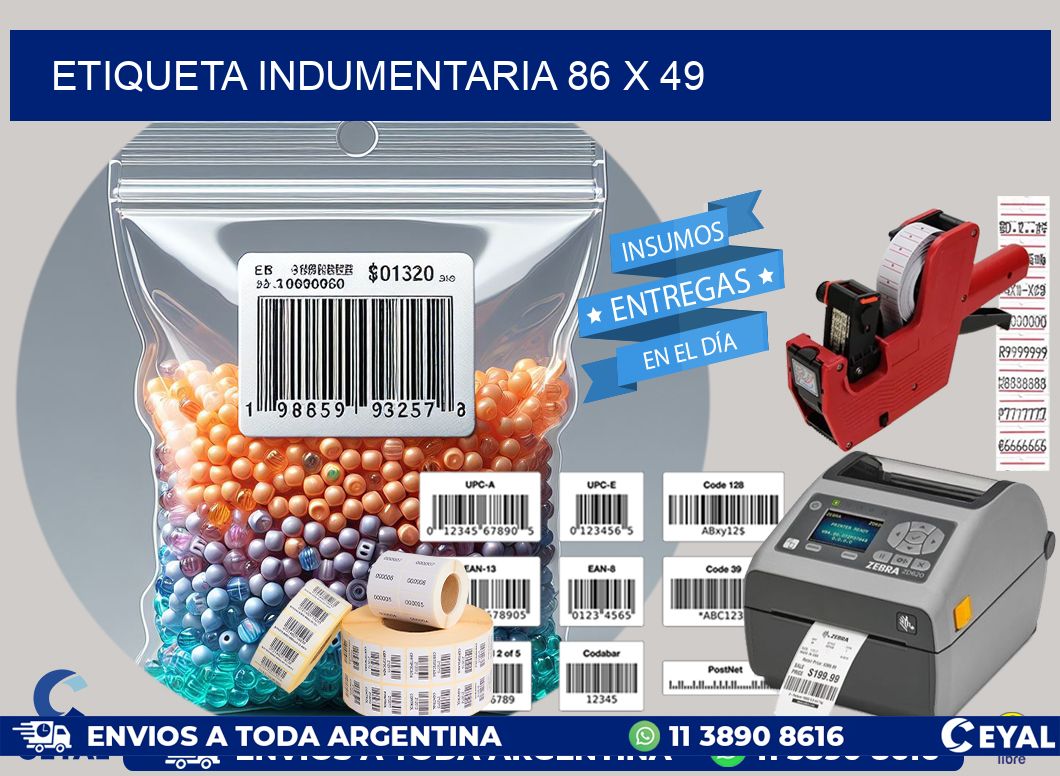 ETIQUETA INDUMENTARIA 86 x 49
