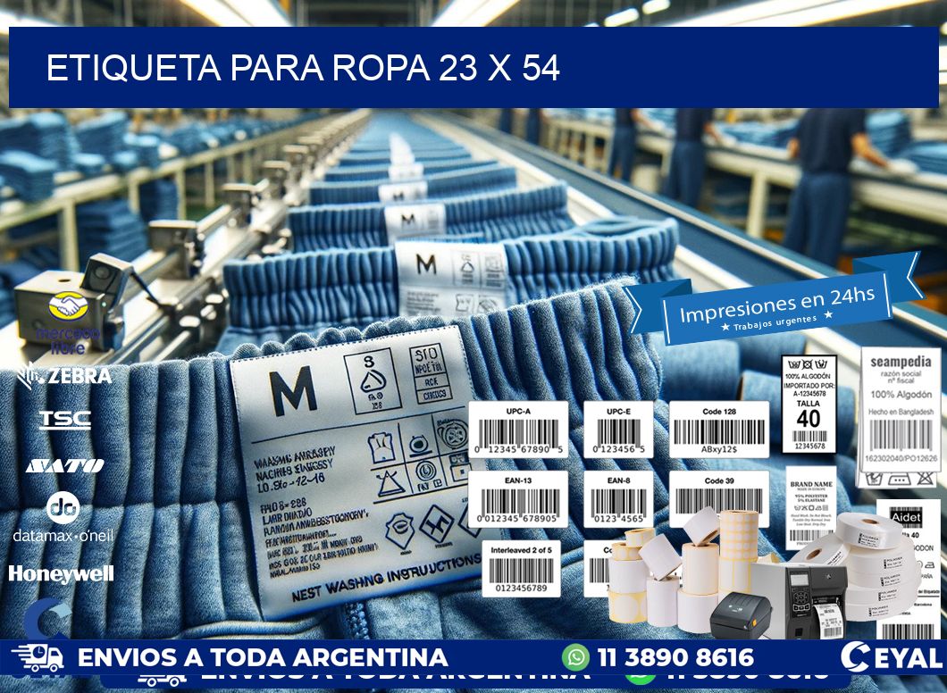 ETIQUETA PARA ROPA 23 x 54