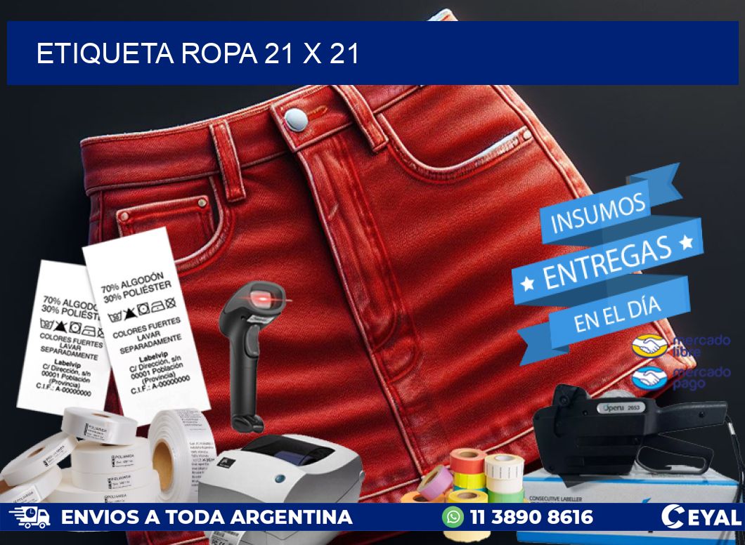 ETIQUETA ROPA 21 x 21