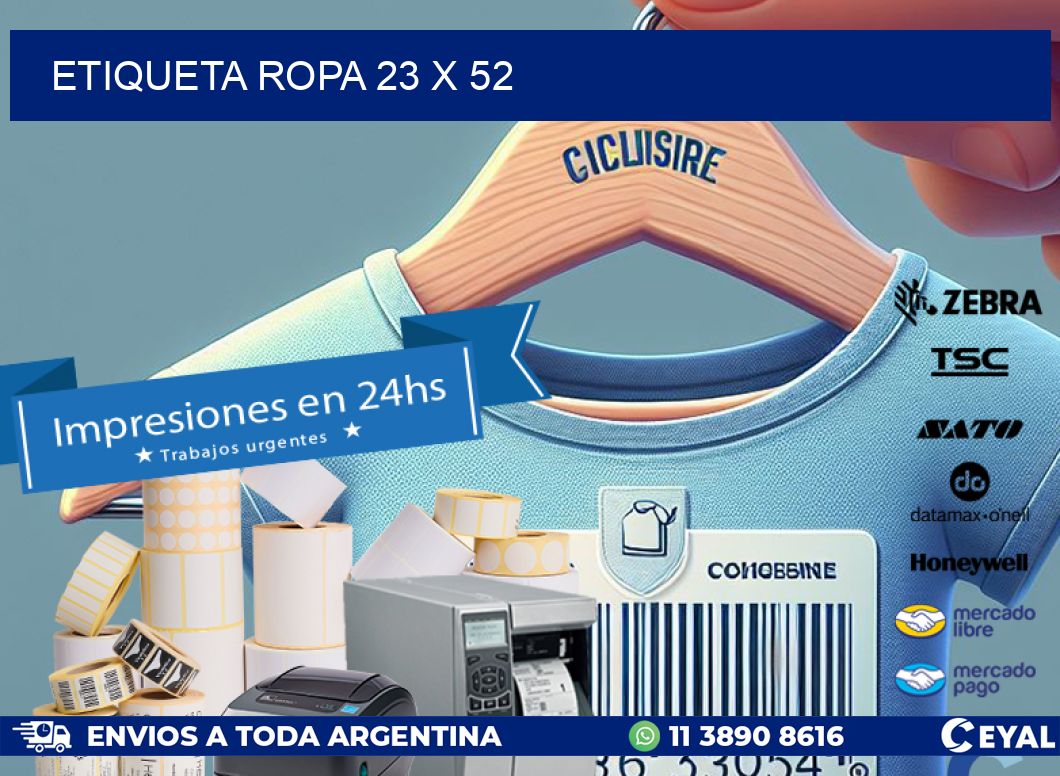 ETIQUETA ROPA 23 x 52