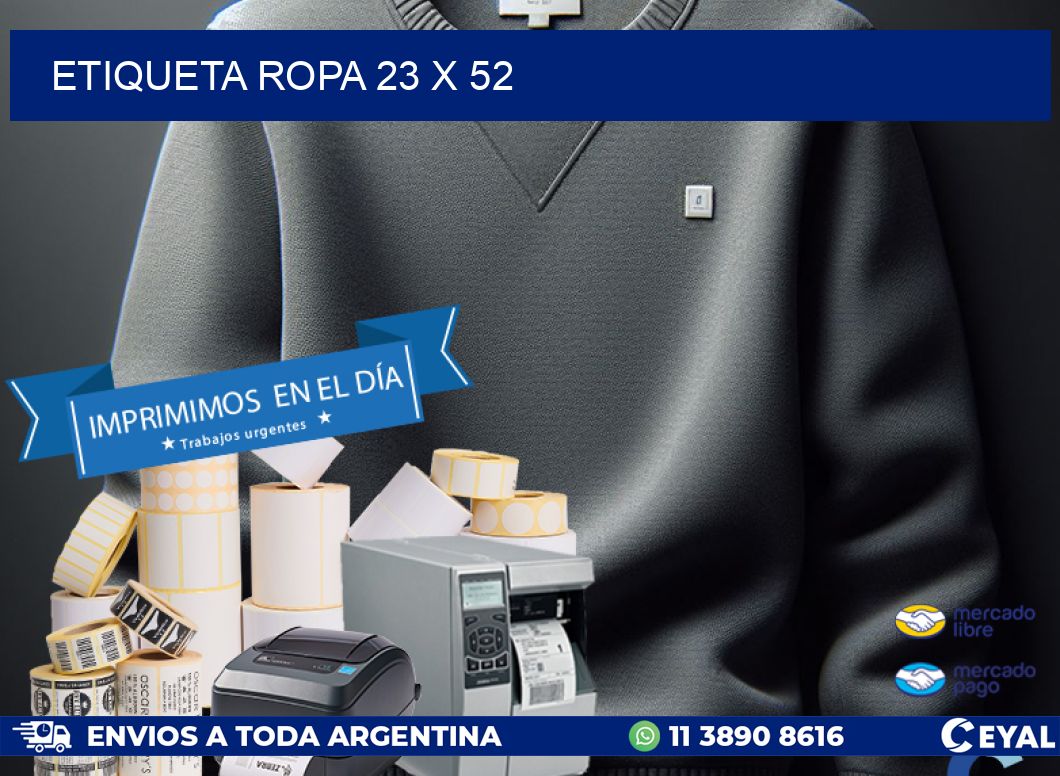 ETIQUETA ROPA 23 x 52