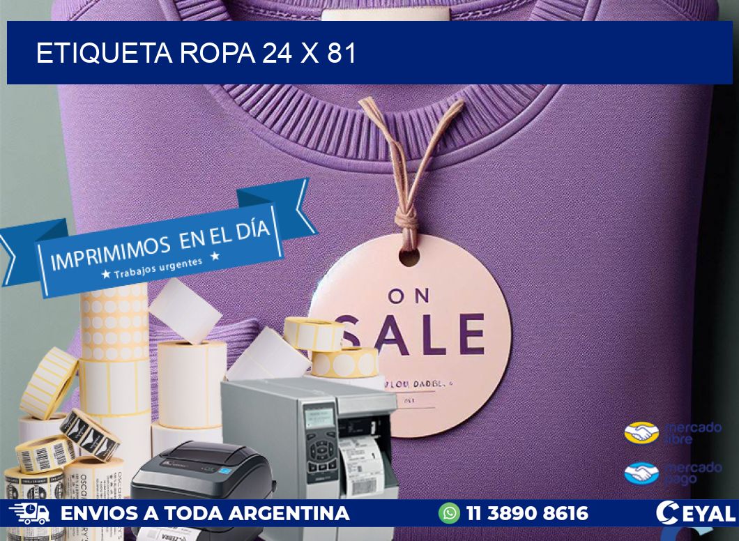 ETIQUETA ROPA 24 x 81