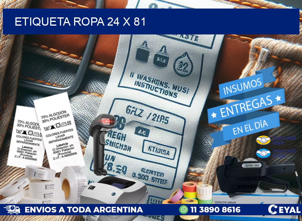 ETIQUETA ROPA 24 x 81