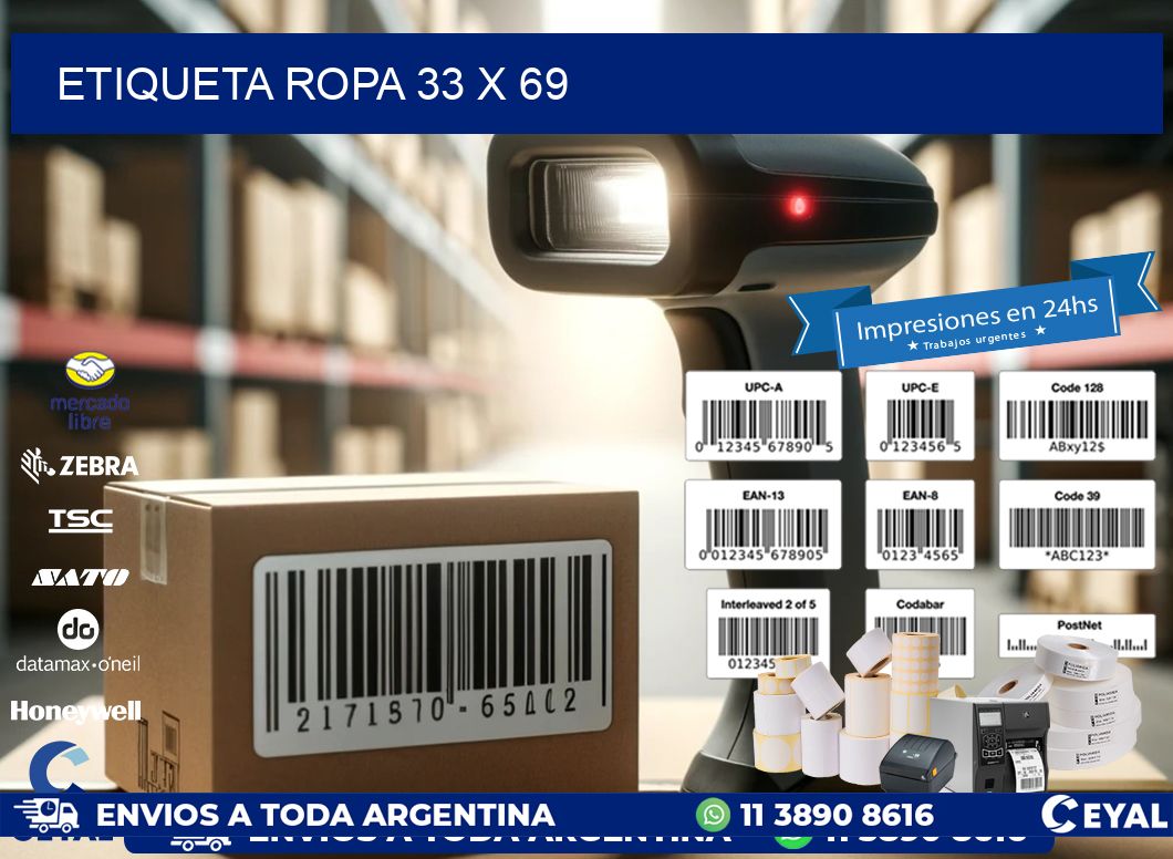 ETIQUETA ROPA 33 x 69