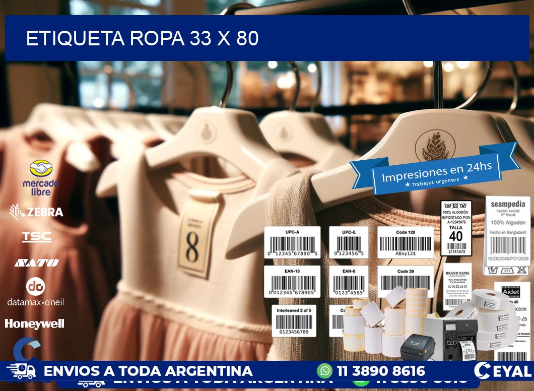 ETIQUETA ROPA 33 x 80