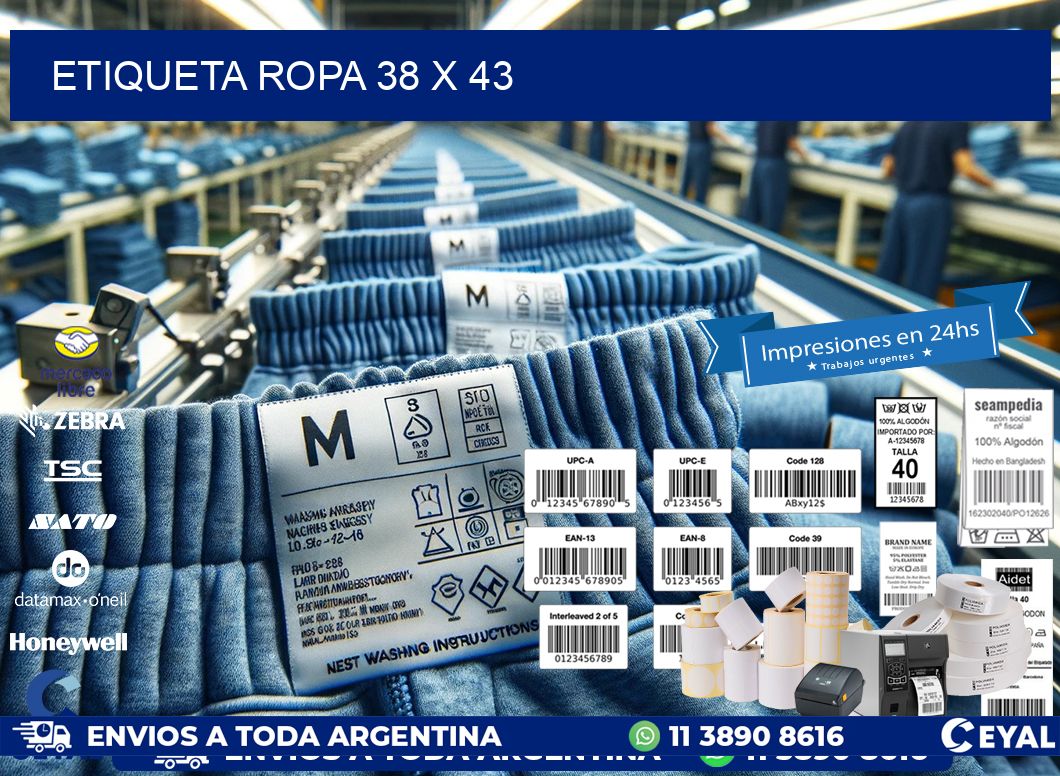 ETIQUETA ROPA 38 x 43
