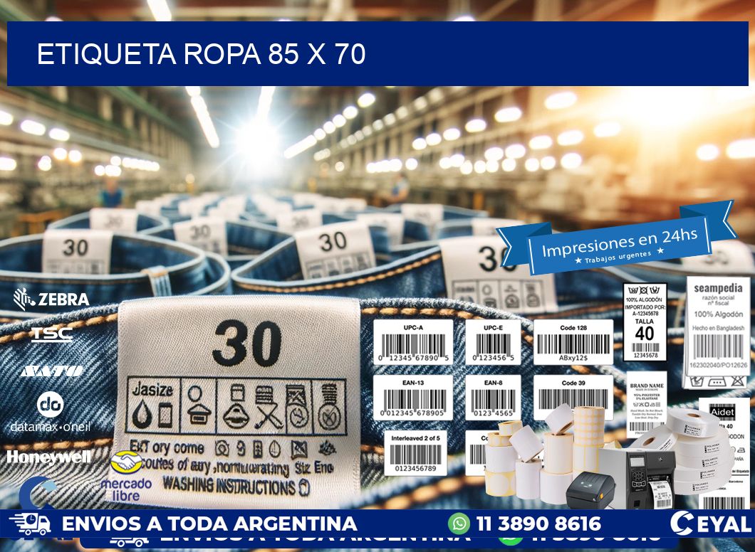ETIQUETA ROPA 85 x 70