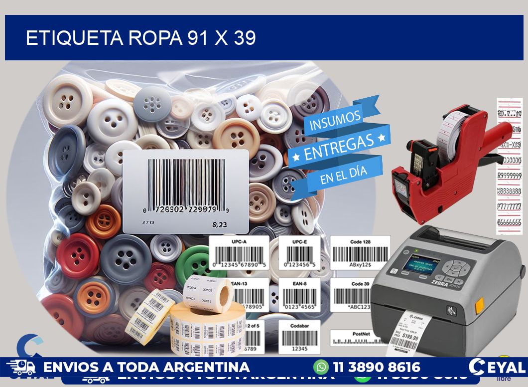 ETIQUETA ROPA 91 x 39