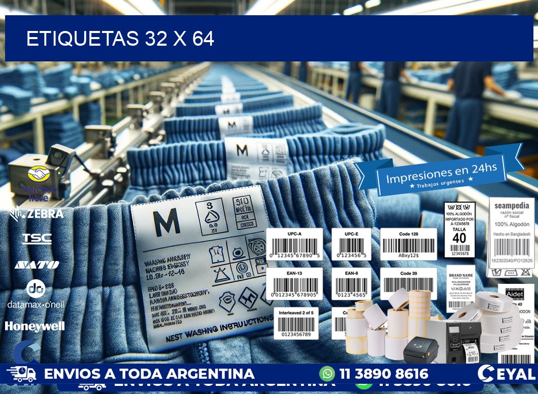 ETIQUETAS 32 x 64
