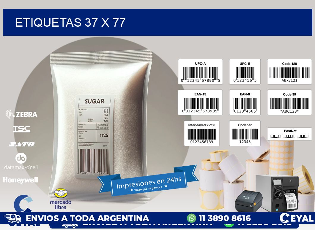 ETIQUETAS 37 x 77