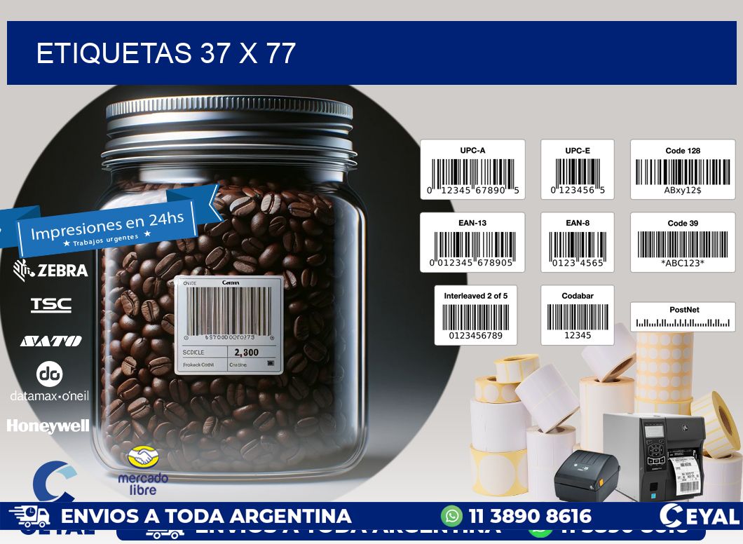 ETIQUETAS 37 x 77